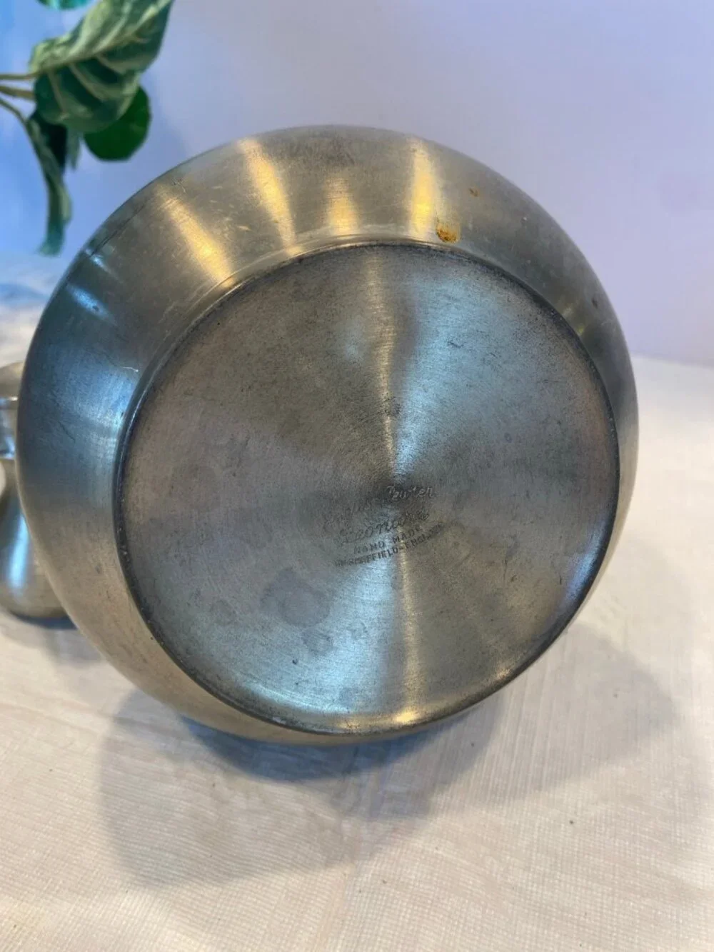 Vintage Leonard English Pewter Decanter Carafe with Stopper